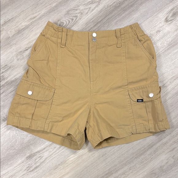 Vans Women’s Sidewalk High-Waisted Cargo Shorts 100% Cotton / Size XS / Antelope - Picture 1 of 6